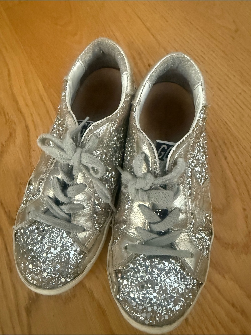 Kids Silver Golden Goose Sneakers